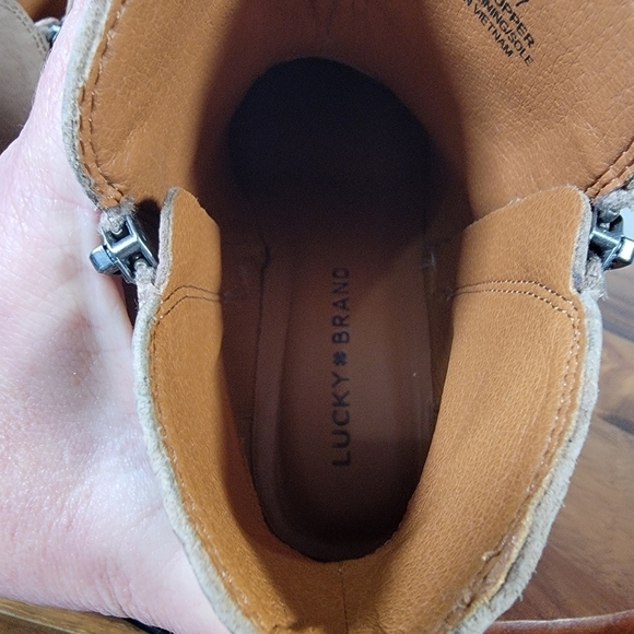 Lucky Brand Tayti Leather Ankle Boots Size 6.5 - Picture 12 of 14